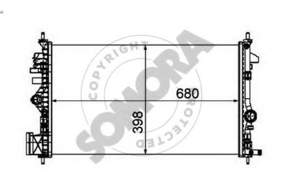 Радиатор, охлаждение двигателя SOMORA 210840