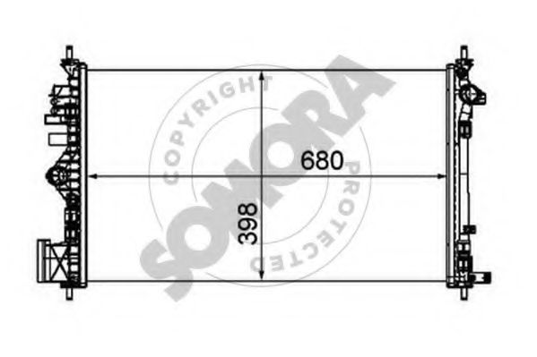 Радиатор, охлаждение двигателя SOMORA 210840C