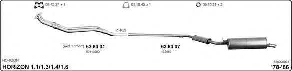 Система выпуска ОГ IMASAF 578000001