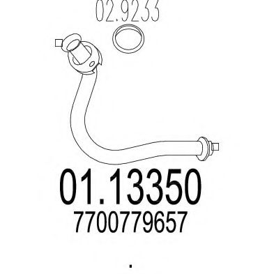 Труба выхлопного газа MTS 01.13350