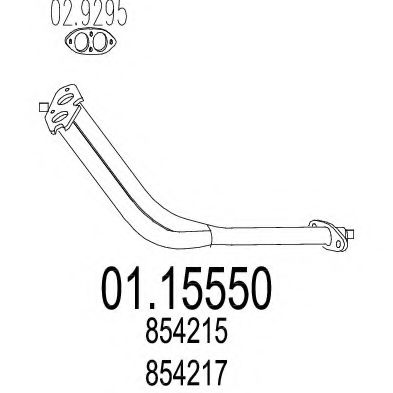 Труба выхлопного газа MTS 01.15550