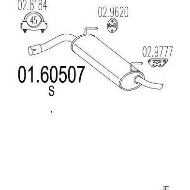 Глушитель выхлопных газов конечный MTS 01.60507