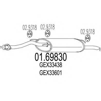 Глушитель выхлопных газов конечный MTS 01.69830