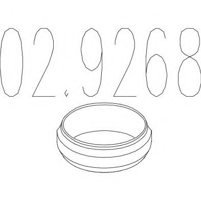 Уплотнительное кольцо, труба выхлопного газа MTS 02.9268