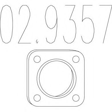 Прокладка, труба выхлопного газа MTS 02.9357