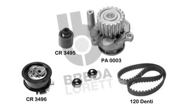 Водяной насос + комплект зубчатого ремня BREDA  LORETT KPA0584A
