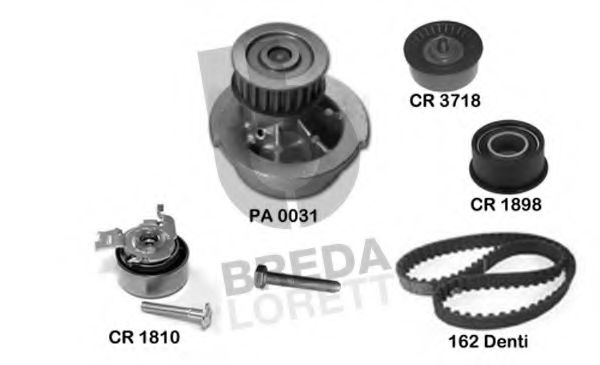 Водяной насос + комплект зубчатого ремня BREDA  LORETT KPA0718A