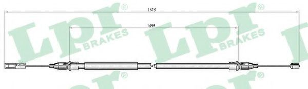 Трос, стояночная тормозная система LPR C0059B