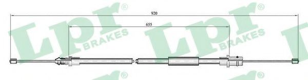 Трос, стояночная тормозная система LPR C0798B