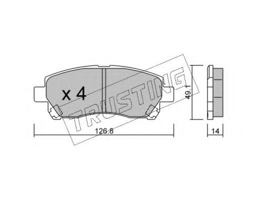 Комплект тормозных колодок, дисковый тормоз TRUSTING 944.0
