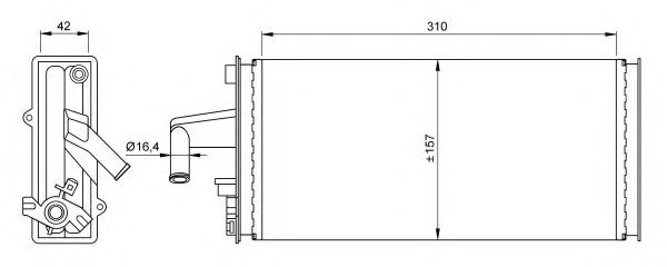 Теплообменник, отопление салона NRF 54259