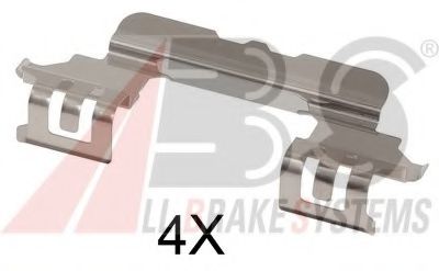 Комплектующие, колодки дискового тормоза A.B.S. 1860Q