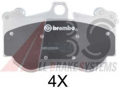 Комплект тормозных колодок, дисковый тормоз A.B.S. 37693S