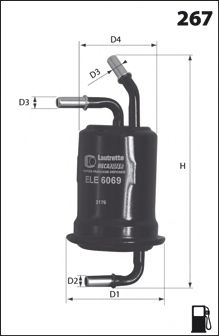 Топливный фильтр MECAFILTER ELE6069