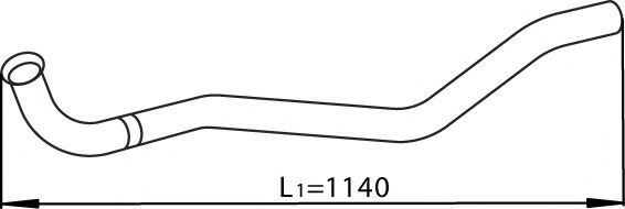 Труба выхлопного газа DINEX 28257