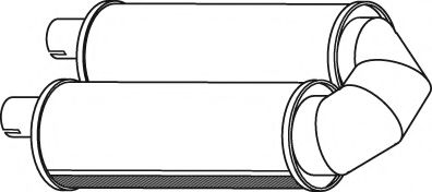 Средний / конечный глушитель ОГ DINEX 18328