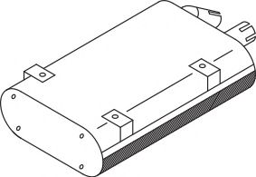 Средний / конечный глушитель ОГ DINEX 64327