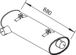 Средний / конечный глушитель ОГ ZARA 9577