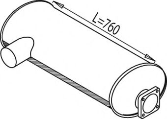 Средний / конечный глушитель ОГ IMASAF 6122