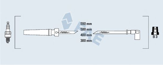 Комплект проводов зажигания FAE 83564