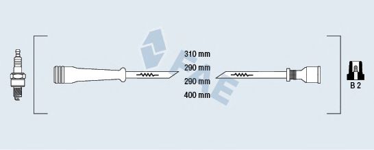 Комплект проводов зажигания FAE 86000