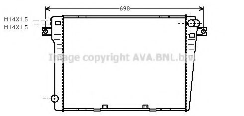 Радиатор, охлаждение двигателя AVA QUALITY COOLING BW2057