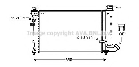 Радиатор, охлаждение двигателя AVA QUALITY COOLING CN2121