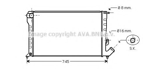 Радиатор, охлаждение двигателя AVA QUALITY COOLING CN2194