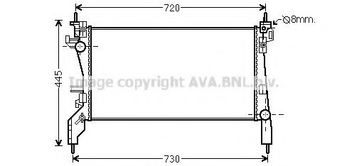 Радиатор, охлаждение двигателя AVA QUALITY COOLING CN2262