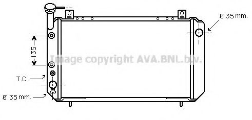 Радиатор, охлаждение двигателя AVA QUALITY COOLING DN2051