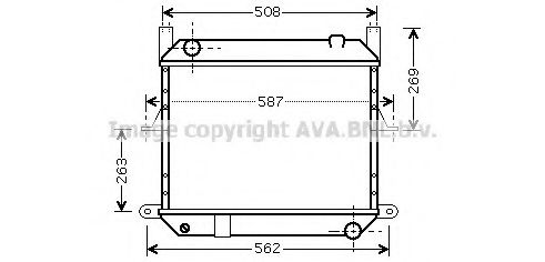 Радиатор, охлаждение двигателя AVA QUALITY COOLING DN2209