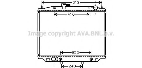 Радиатор, охлаждение двигателя AVA QUALITY COOLING DN2303