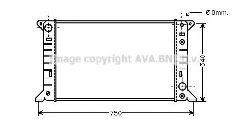 Радиатор, охлаждение двигателя AVA QUALITY COOLING FD2083