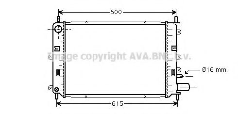 Радиатор, охлаждение двигателя AVA QUALITY COOLING FD2152