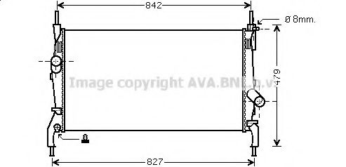 Радиатор, охлаждение двигателя AVA QUALITY COOLING FD2405