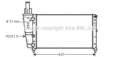 Радиатор, охлаждение двигателя AVA QUALITY COOLING FT2141