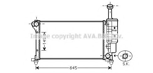 Радиатор, охлаждение двигателя AVA QUALITY COOLING FT2335