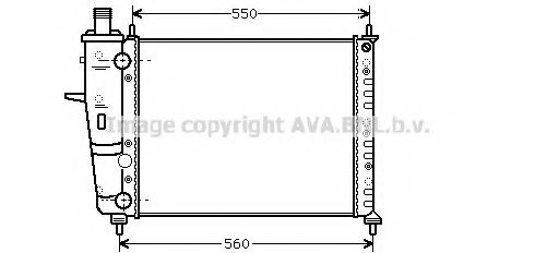 Радиатор, охлаждение двигателя AVA QUALITY COOLING FTA2233