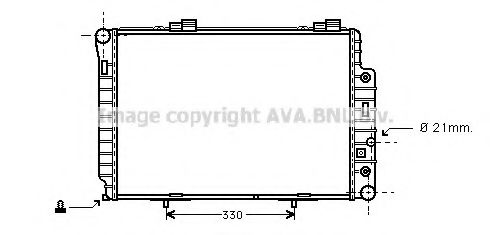 Радиатор, охлаждение двигателя AVA QUALITY COOLING MS2146