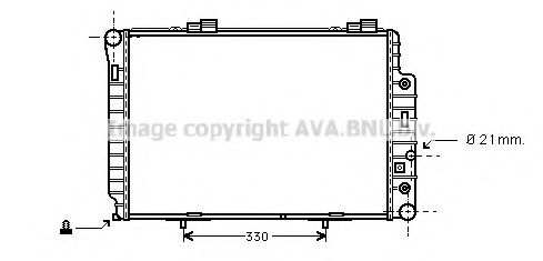 Радиатор, охлаждение двигателя AVA QUALITY COOLING MS2174