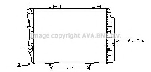 Радиатор, охлаждение двигателя AVA QUALITY COOLING MS2212