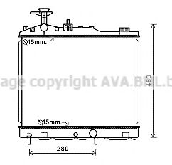 Радиатор, охлаждение двигателя AVA QUALITY COOLING MT2255