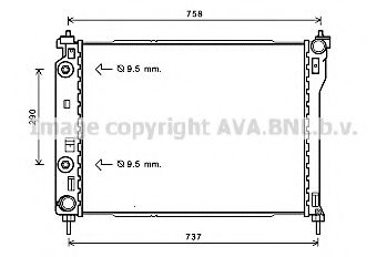 Радиатор, охлаждение двигателя AVA QUALITY COOLING OL2626