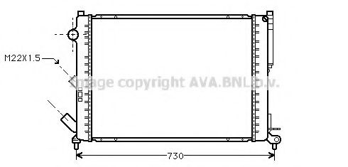 Радиатор, охлаждение двигателя AVA QUALITY COOLING RTA2165