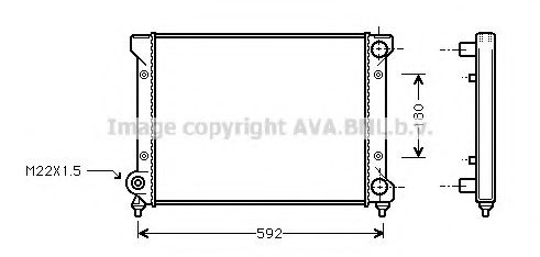 Радиатор, охлаждение двигателя AVA QUALITY COOLING STA2033