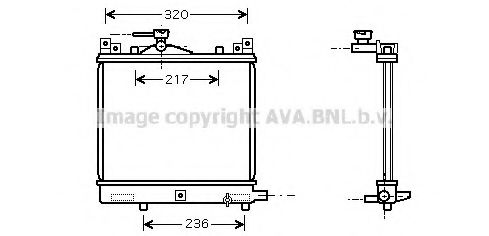 Радиатор, охлаждение двигателя AVA QUALITY COOLING SZ2057