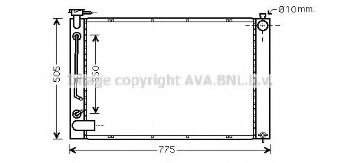 Радиатор, охлаждение двигателя AVA QUALITY COOLING TO2343