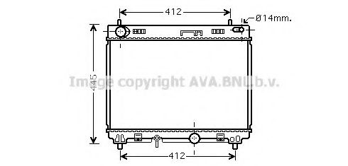 Радиатор, охлаждение двигателя AVA QUALITY COOLING TO2358