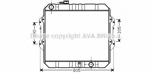 Радиатор, охлаждение двигателя AVA QUALITY COOLING TO2371