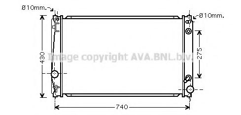 Радиатор, охлаждение двигателя AVA QUALITY COOLING TO2420